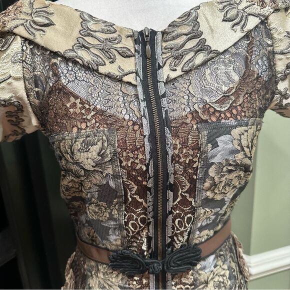 Anthropologies Byron Lars “Beguile” Tapestry Cocktail Dress – Size 4 - Picture 7 of 16